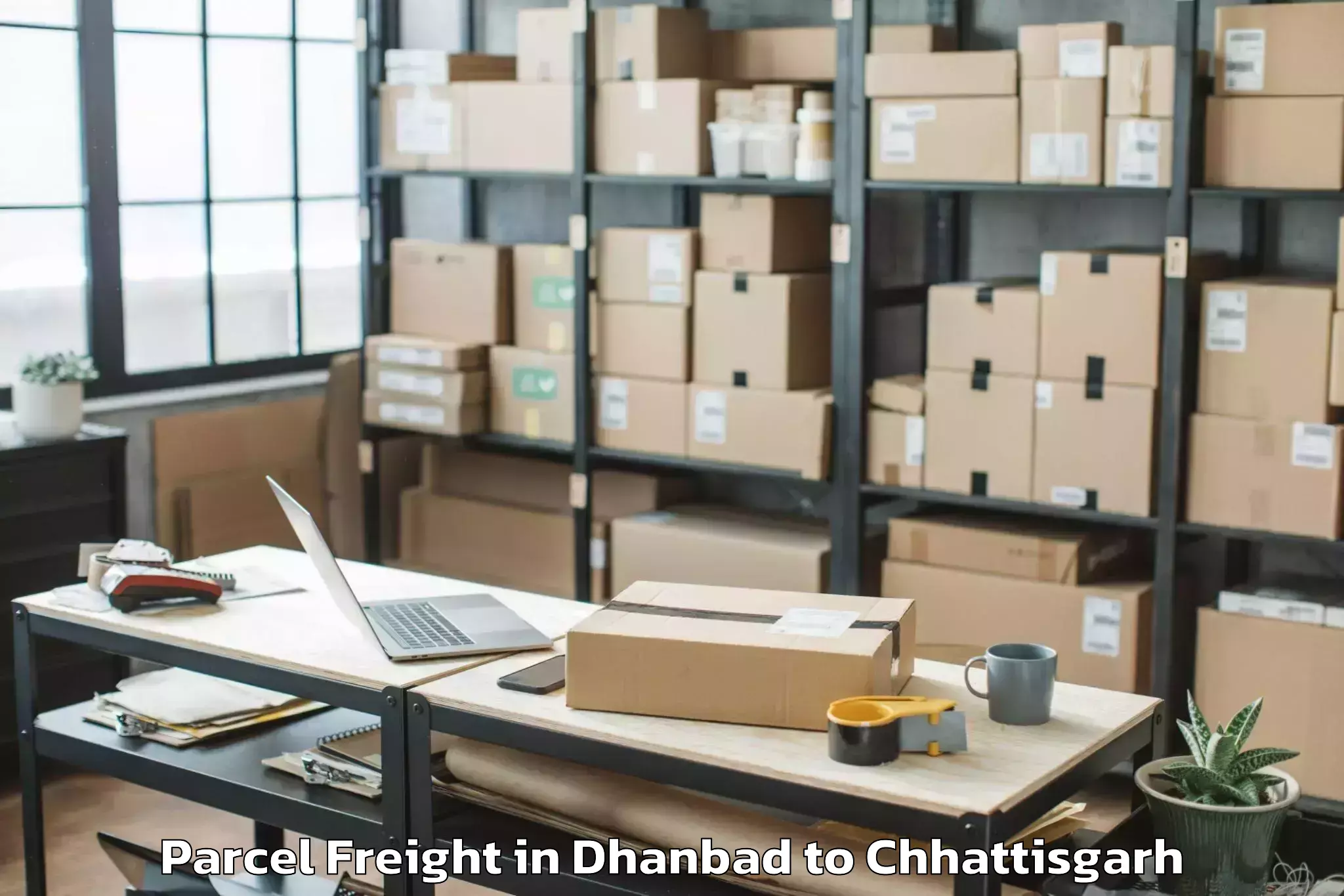 Dhanbad to Sarguja University Ambikapur Parcel Freight